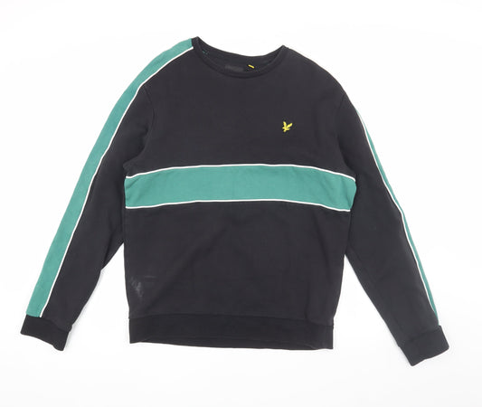 Lyle & Scott Men's Black Pullover Sweatshirt, Large