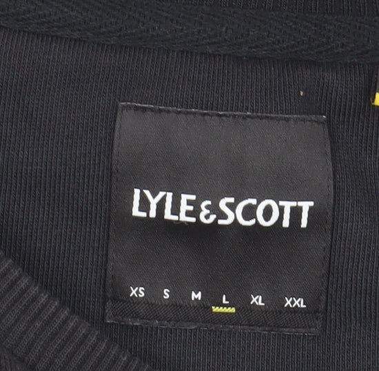 Lyle & Scott Men's Black Pullover Sweatshirt, Large