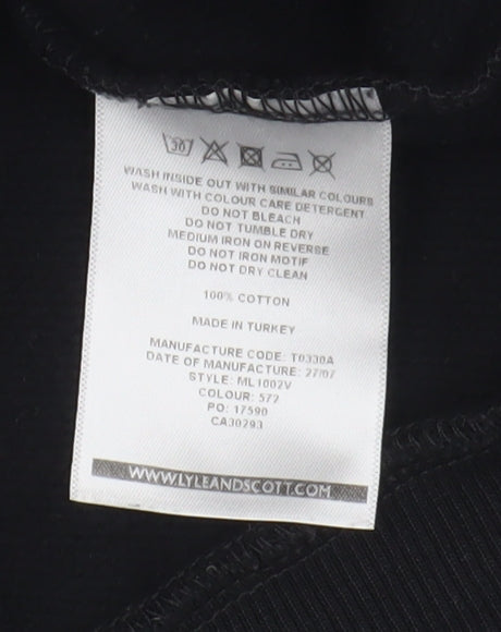 Lyle & Scott Men's Black Pullover Sweatshirt, Large