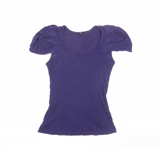 Gap Women’s Purple XS Basic Scoop Neck T-Shirt