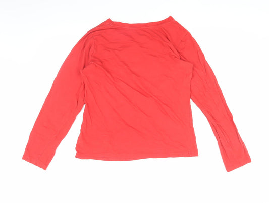 Disney Women's Red Mickey T-Shirt, Size S, Casual Style