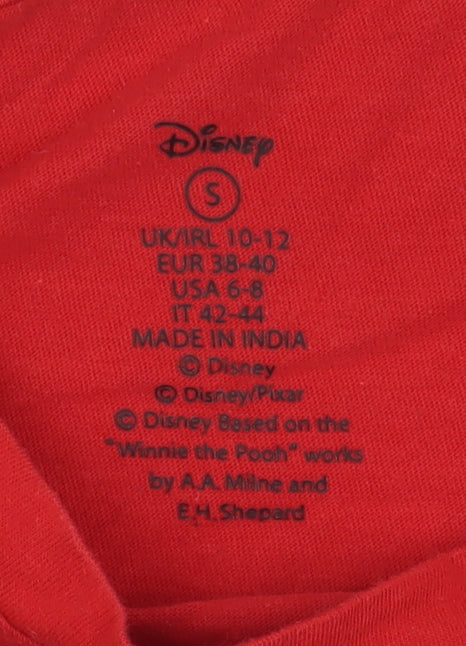 Disney Women's Red Mickey T-Shirt, Size S, Casual Style