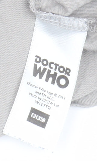Doctor Who Unisex Grey Graphic T-Shirt - S