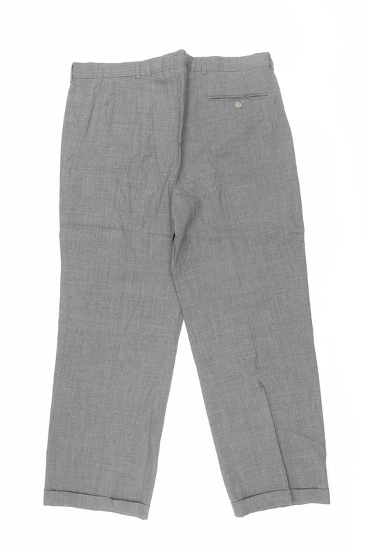 Jaeger Men's Grey Pleated Dress Pants XL