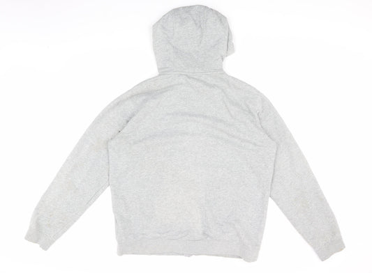 Nike Men's Grey Full Zip Hoodie, Size L, Regular Fit