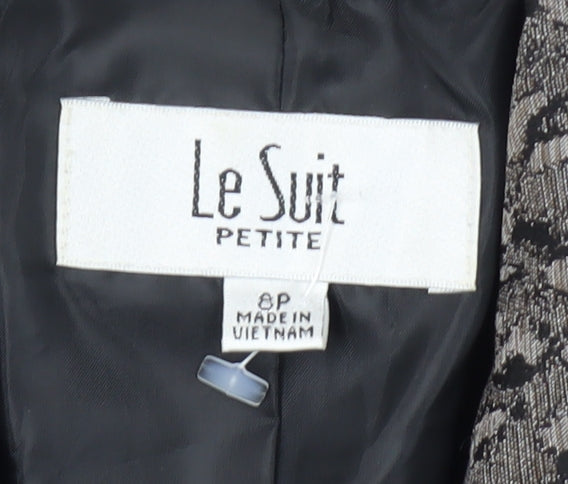 Le Suit Women's Grey Petite Suit Jacket Size 8