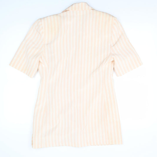 Marks and Spencer Women's Beige Striped Blazer UK 10