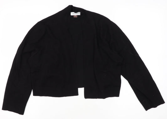Calvin Klein Women's Black Cardigan, Size L, Casual Knit