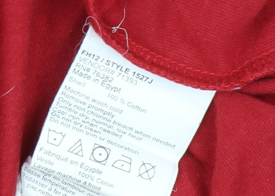 Timberland Men's Red Long Sleeve Cotton T-Shirt S