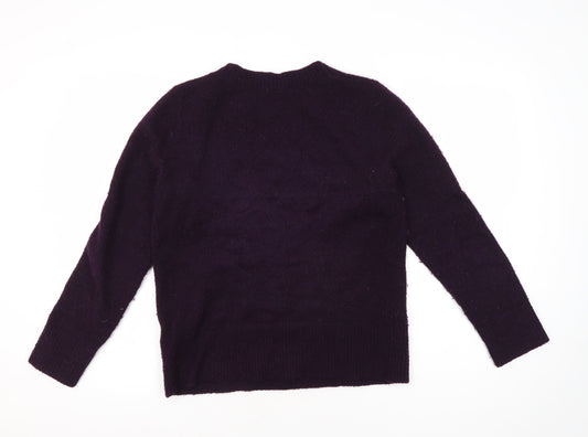 White Stuff Women's Purple V-Neck Pullover Jumper Size 10