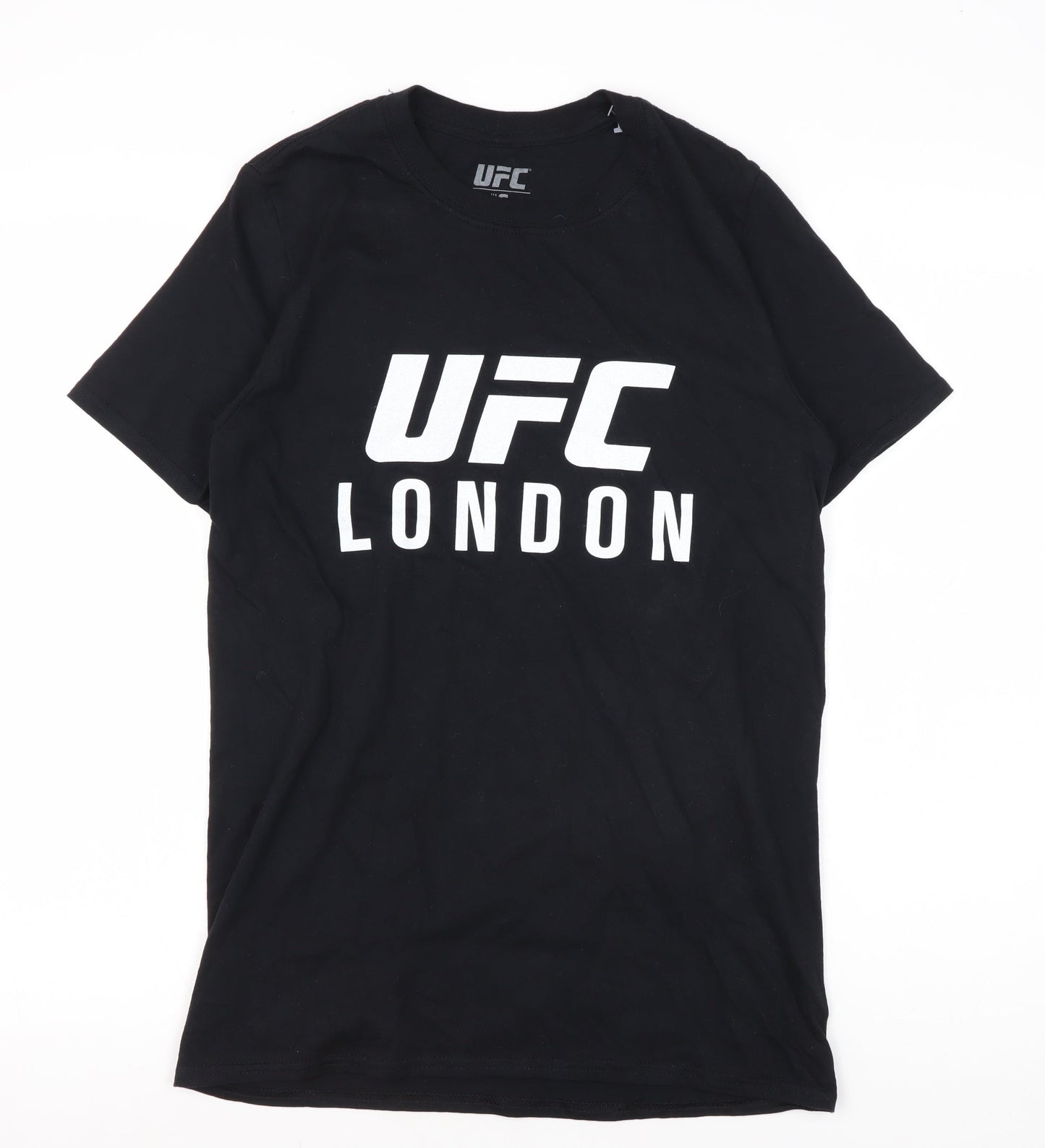 UFC Men's Black Graphic T-Shirt, Size S, Sporty Style