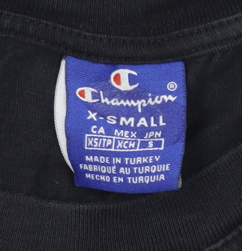 Champion Women's Black XS Cropped T-Shirt