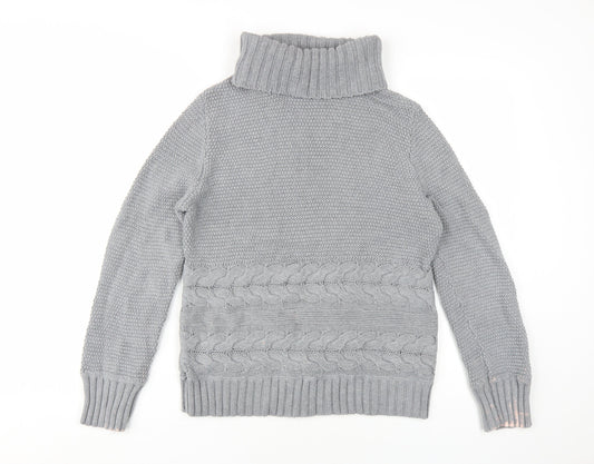 Jones New York Women's Grey Roll Neck Pullover Jumper L