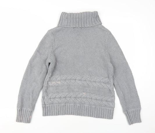 Jones New York Women's Grey Roll Neck Pullover Jumper L