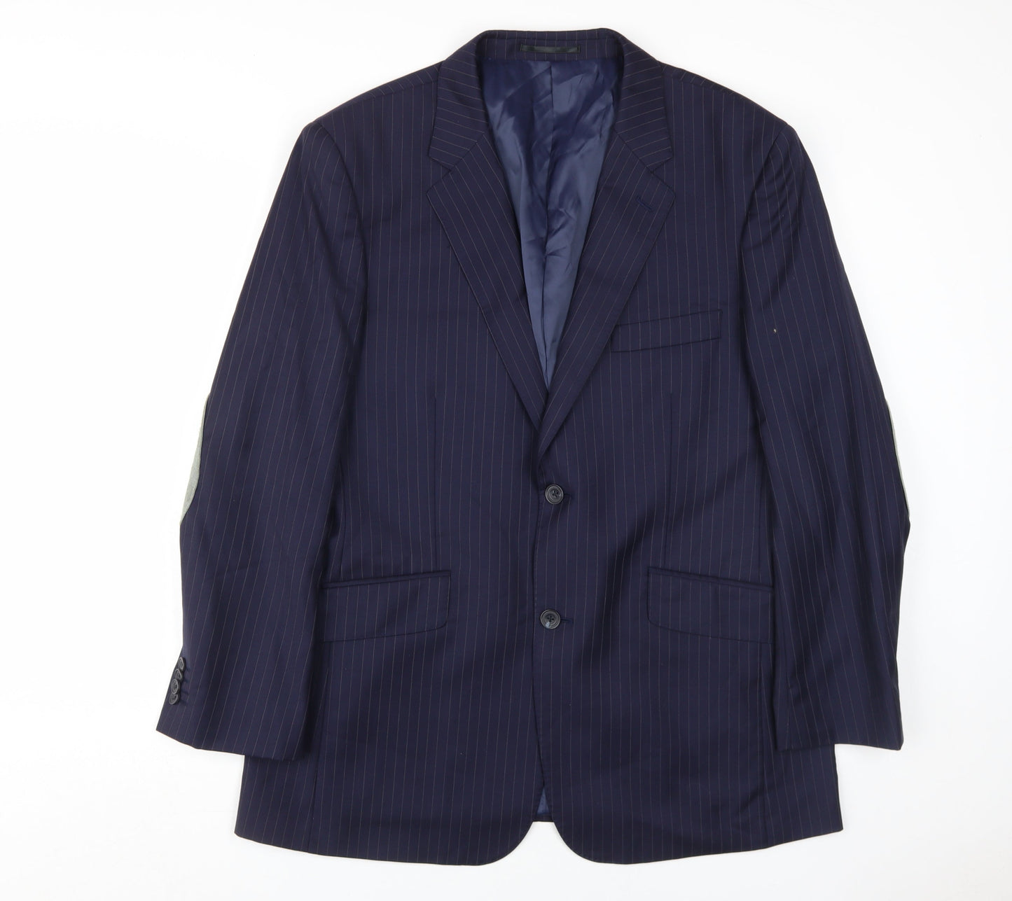 T.M. Lewin Men’s Blue Striped Wool Blazer 42S