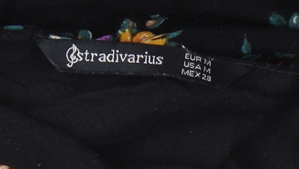 Stradivarius Women's Black Floral Camisole, Size M