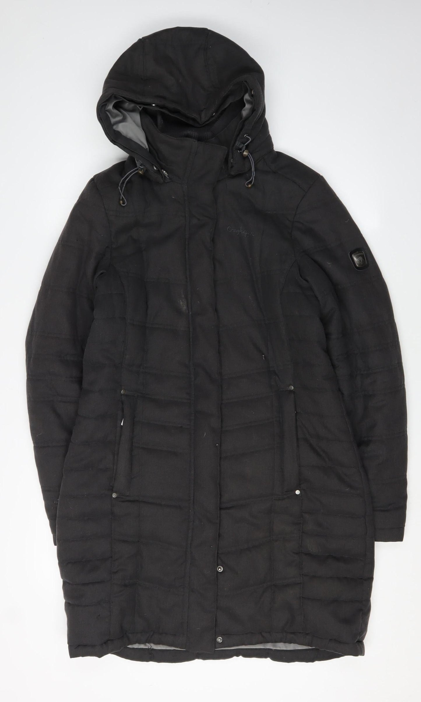 Craghoppers Women's Black Long Puffer Jacket Size 10
