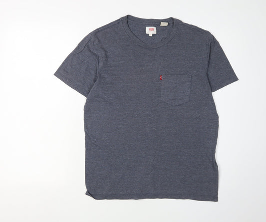Levi's Men's Grey Crew Neck T-Shirt, Size S, Classic Style