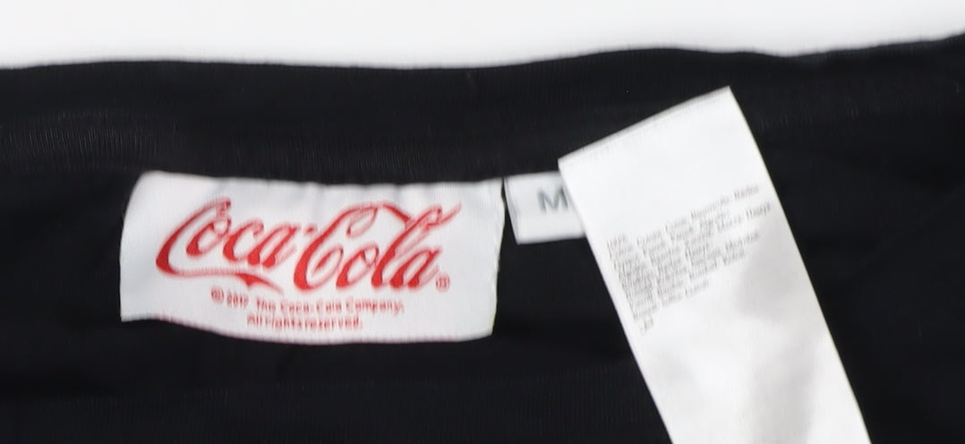 Coca-Cola Women's Black Cropped T-Shirt M