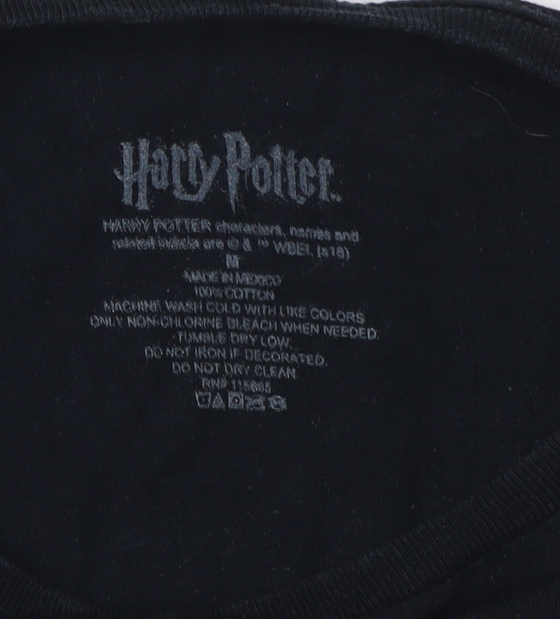Mens UK Size L Harry Potter Black Cotton T-Shirt