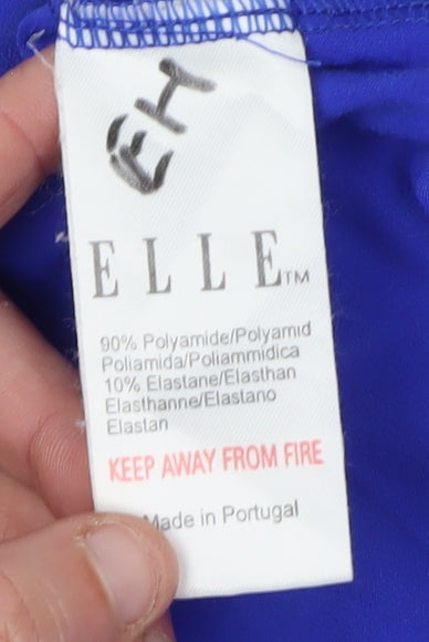 Elle Women's Blue T-Shirt, M, Athletic Fit Activewear