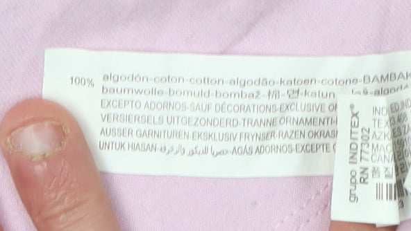 Brand and care label for Zara girls’ pink peanuts graphic t-shirt 11-12 years
