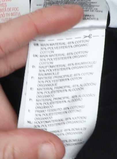 Adidas Boys Black Logo T-Shirt 9-10 Years Regular Fit