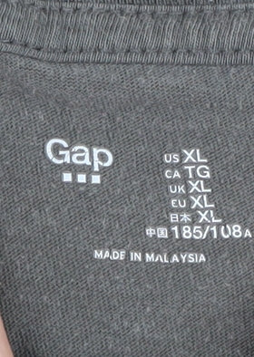 Gap Men's Grey Graphic Print T-Shirt, XL, Cotton
