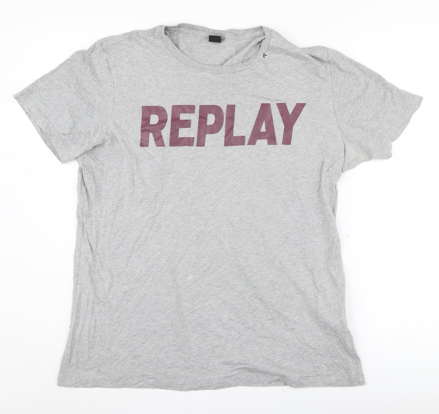 Replay Unisex Grey Basic T-Shirt - XL Casual Wear