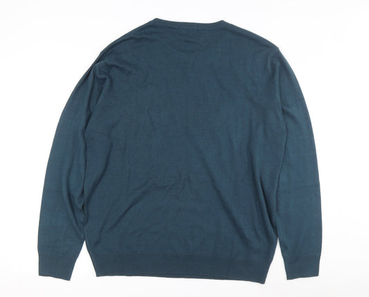Capsule Men Blue Crew Neck XL Pullover Jumper