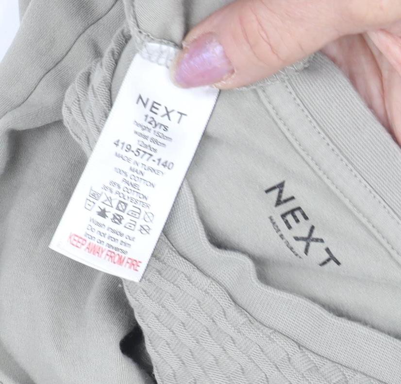 Next Boys Grey Crew Neck T-Shirt Age 12 Years