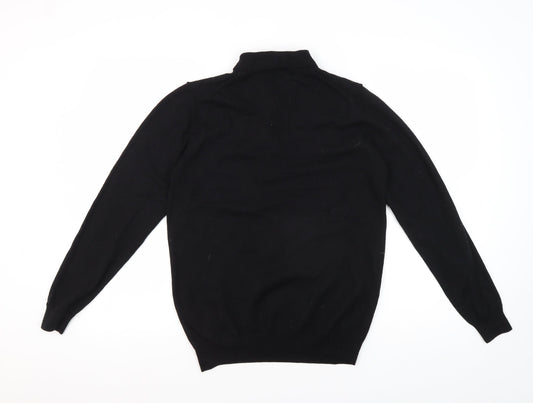 Roy Robson Men's Black Henley Jumper M Slim Fit