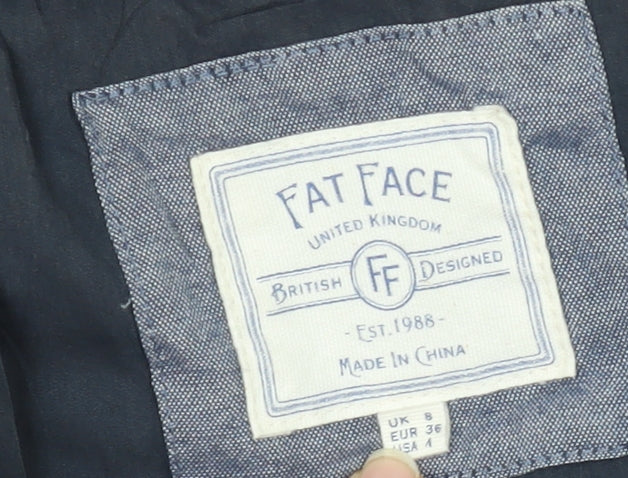 Fat Face Women's Blue Quilted Jacket Size 8