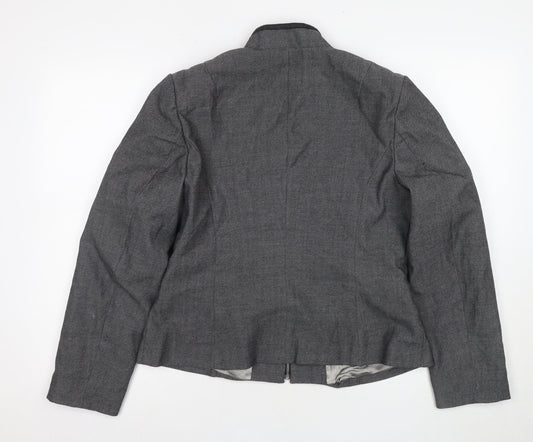 Next Women's Grey Zip Jacket Size 14