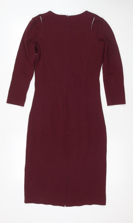 Hobbs London Women's Red Sheath Dress Size 8