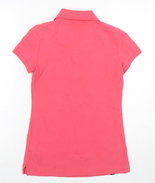 Nike Women's Pink Polo Shirt Size 8, Slim Fit Casual Top