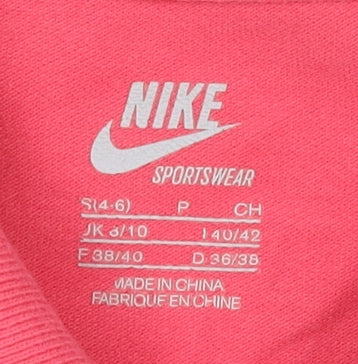 Nike Women's Pink Polo Shirt Size 8, Slim Fit Casual Top