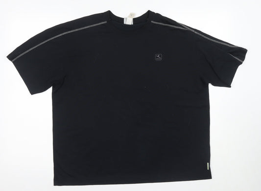 Decathlon Men's Black L Quick Dry T-Shirt