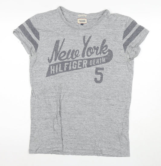 Hilfiger Denim Men's Grey Graphic Print T-Shirt S