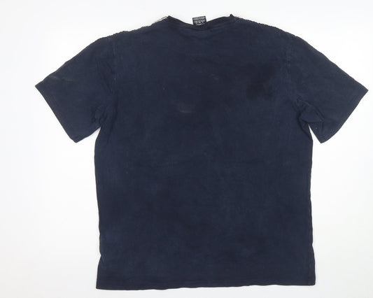 Champion Men's Blue XL T-Shirt Crew Neck Logo