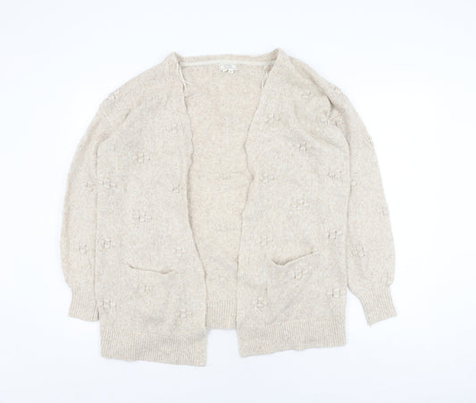 FatFace Women's Beige Cardigan, Size 8, Knit Jumper