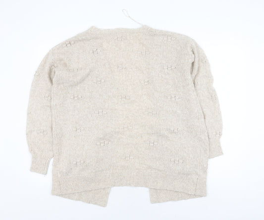FatFace Women's Beige Cardigan, Size 8, Knit Jumper