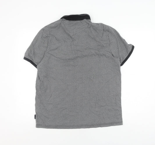 Ted Baker Men's Grey Polo Shirt Size L Short Sleeve