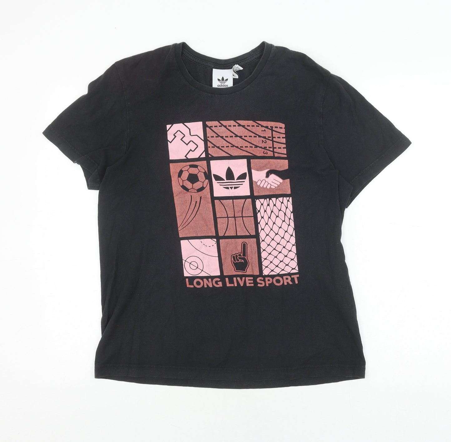 Adidas Unisex Black T-Shirt Medium Sportswear