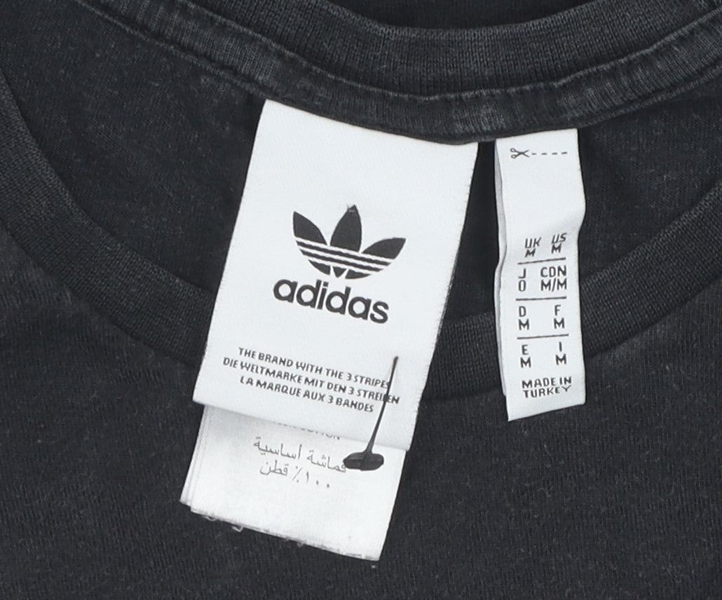 Adidas Unisex Black T-Shirt Medium Sportswear
