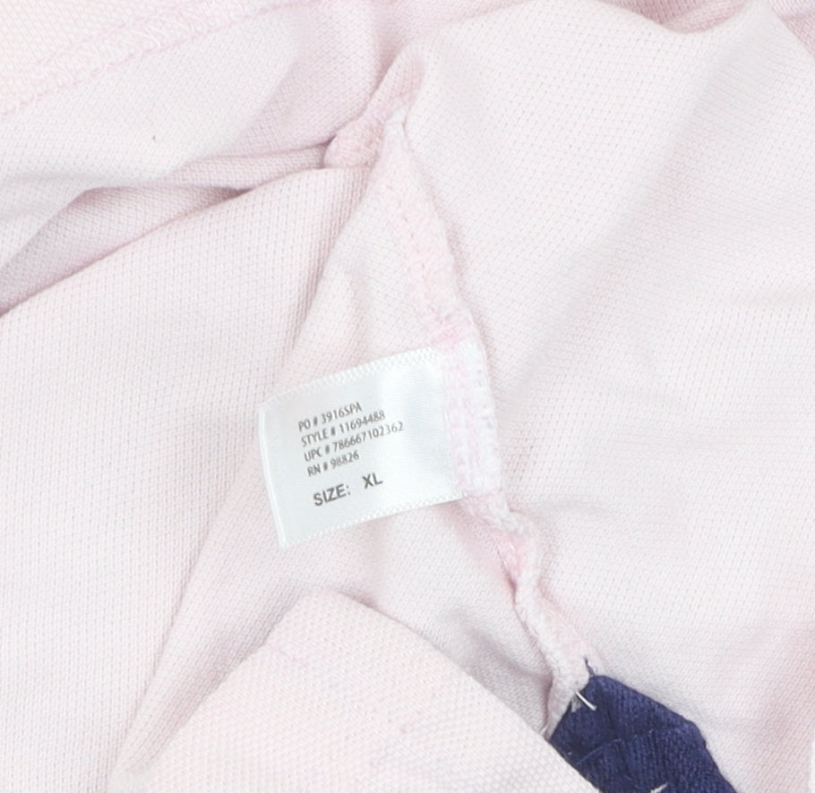 Unisex Adultss UK Size XL U.S. Polo Assn. Pink Cotton Polo