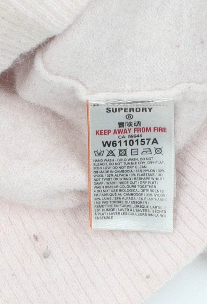 Superdry Women's Ivory Roll Neck Jumper Size 12