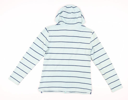 Jack Murphy Women's Blue Striped Full Zip Hoodie Size 10