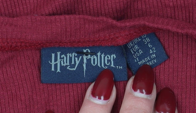 Harry Potter Women's Red Long Sleeve T-Shirt Size 14