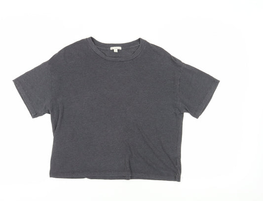 Gap Women's Grey Cotton T-Shirt S Casual Crew Neck